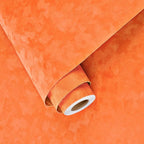 Wallercity Orange Velvet Peel and Stick Wallpaper by Wallercity