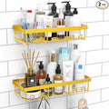 Moforoco Shower Caddy Shelf Organizer Rack, Self Adhesive Black Bathroom by MOFOROCO