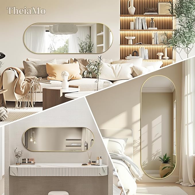 Oval Full Length Mirror, Ultra-Clear Explosion-Proof Dressing Mirror, Simple & - Image 8