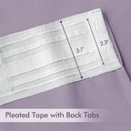 MIULEE Lilac Back Tab Blackout Curtains 63 Inch Length 2 Panels Set - Image 4