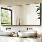 TRAHOME Bathroom Vanity Mirror for Wall, HD Shatterproof Glass, Hangs - Image 3