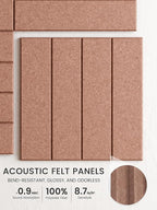 Bumusty Large Cork Board Alternative-48 x 36" Felt Bulletin Board Tiles - Image 3