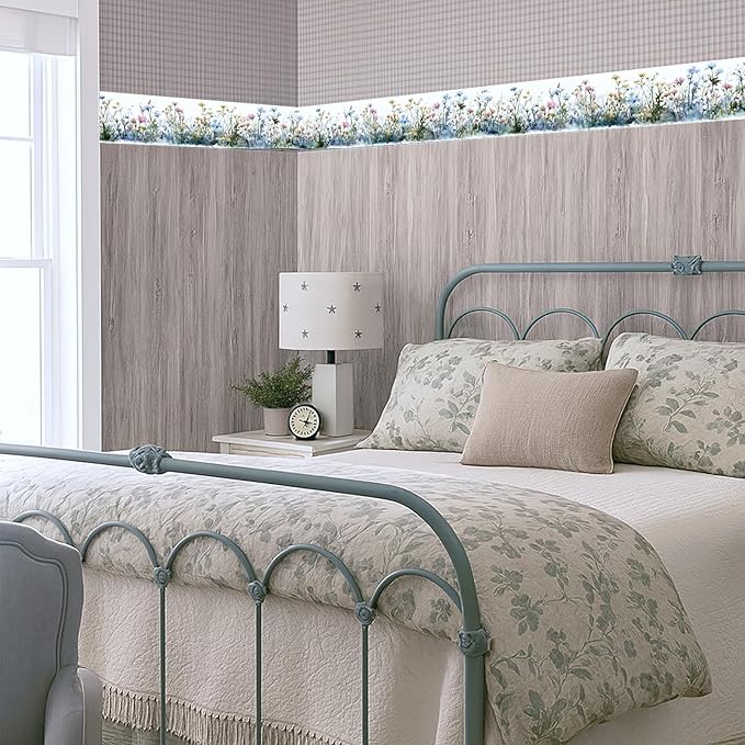 Wildflower Wallpaper Border 196x4 Inch Peel and Stick Wall Border Self Adhesive - Image 7