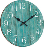 12 Inch Teal Wall Clock by HYLANDA