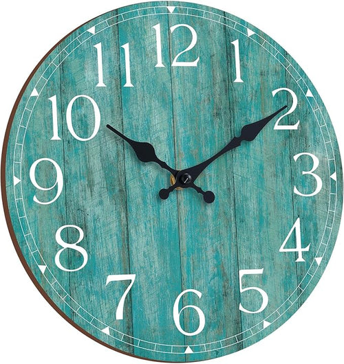 12 Inch Teal Wall Clock by HYLANDA