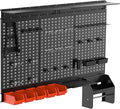 TORACK Metal Pegboard Wall Organizer 4ft Wide, Tool Storage Pegboard System by TORACK