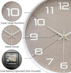 Modern Wall Clocks Battery Operated, 12 inch Silent Non Ticking Analog Clock - Image 6