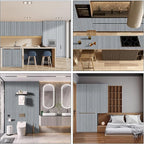 Gray Wood Slat Peel and Stick Wallpaper - Image 2