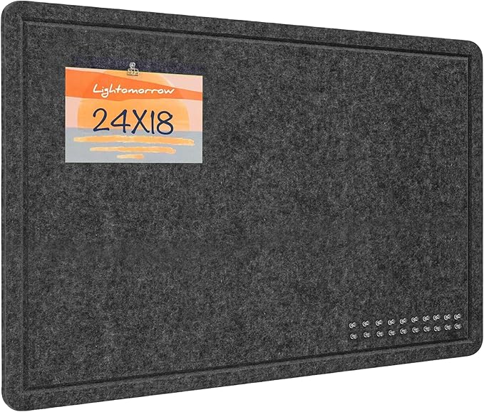 Lightomorrow Bulletin Board, 24x18 inches Decorative Felt Pin Board, Cork Board by Lightomorrow