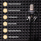 36 Pack AUSLET Acoustic Panels 12 x 12 x 2 Inches, Pyramid Sound Proof Foam - Image 5