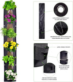 6 Pocket Vertical Grow Bag, Hanging Wall Garden Planter, Indoor Outdoor - Image 2