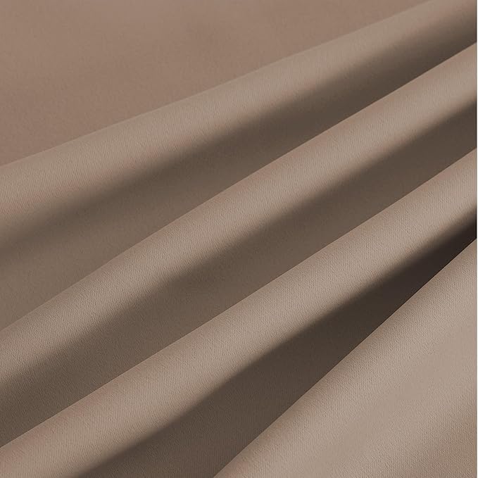 NICETOWN Room Darkening Draperies Curtains Panels, 2 Panels Cappuccino W52 x L84 - Image 9