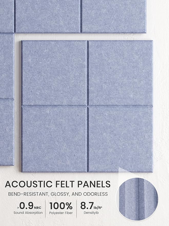 Bumusty Large Felt Bulletin Board, 30 Push Pins, 40 Adhesive Tabs, Soft - Image 3