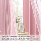 XiDi Light Pink Curtains for Bedroom, Girls Room Blackout Curtains, Kids Room - Image 5