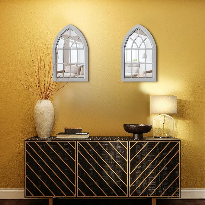 ZEXUIRU 2 Set. Rustic Wall Mirrors - Image 5