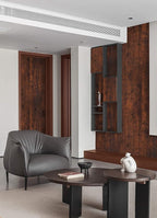 Dimoon Wallpaper 118"x17.7" Wood Peel and Stick Wallpaper Thicken Red Brown - Image 4
