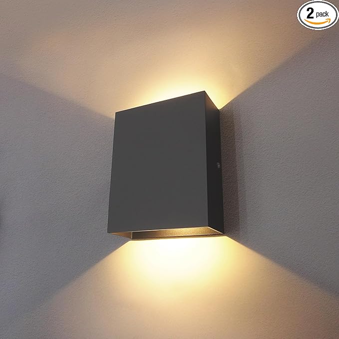 KICAAO LED Wall Sconces Set of Two, 12W Modern Wall Lamp, Hardwired Aluminum by KICAAO
