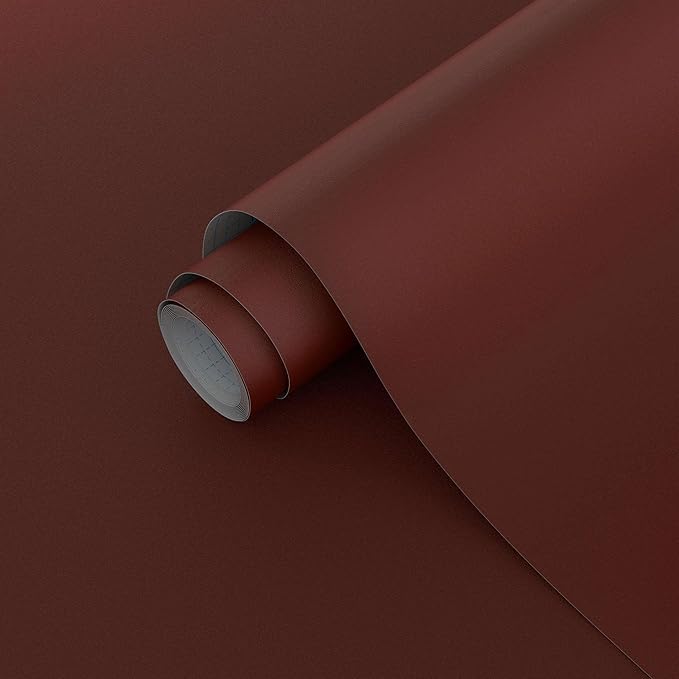 Dimoon 118"x17.7" Peel and Stick Wallpaper Dark Red Contact Paper by DIYYOURMOON