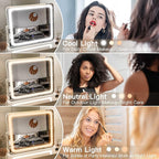 FENNIO Vanity Mirror with Lights 22''x17'' Makeup Mirror with Lights, Vanity - Image 2