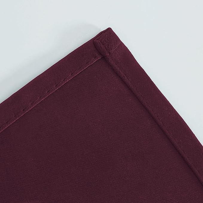 LEMOMO Blackout Curtains 66 x 95 inch/Burgundy Red Curtains Set of 2 - Image 8