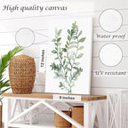 Induslyfe Framed Eucalyptus Sage Green Botanical Plant Wall Art Canvas Decor - Image 7