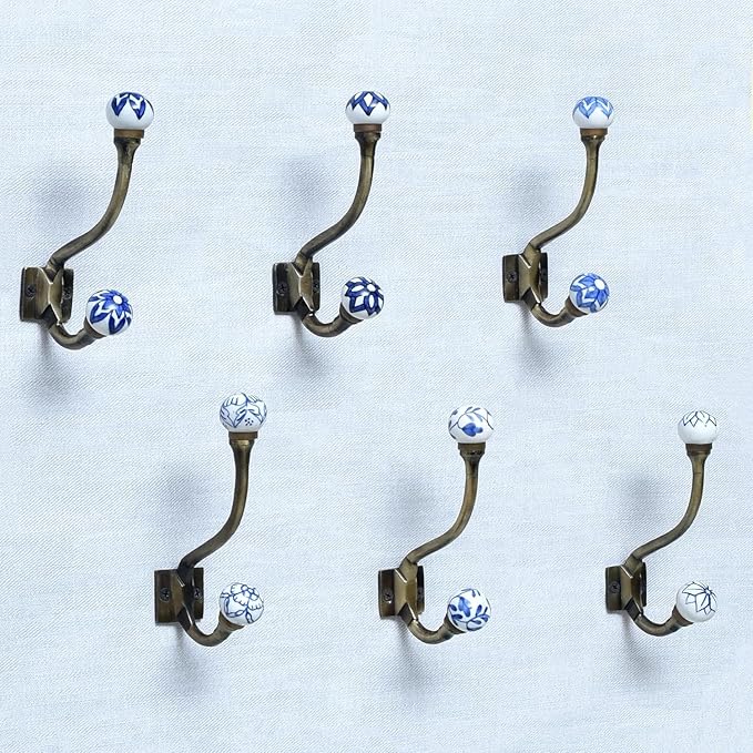 IndianShelf 44Lb. 6 Pieces Heavy Duty Decorative Double Hooks - Image 8