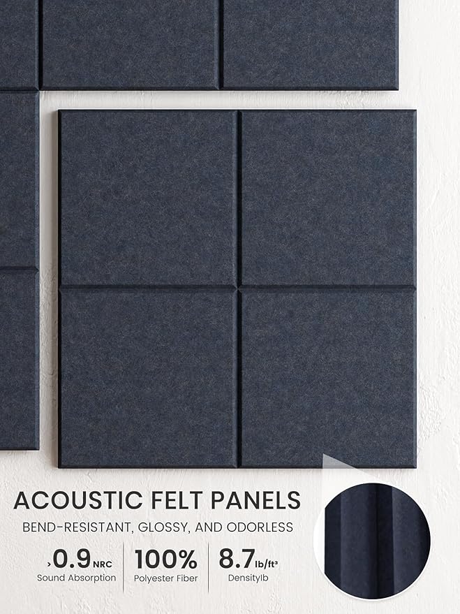 Bumusty Large Felt Bulletin Board, 30 Push Pins, 40 Adhesive Tabs, Deep - Image 3
