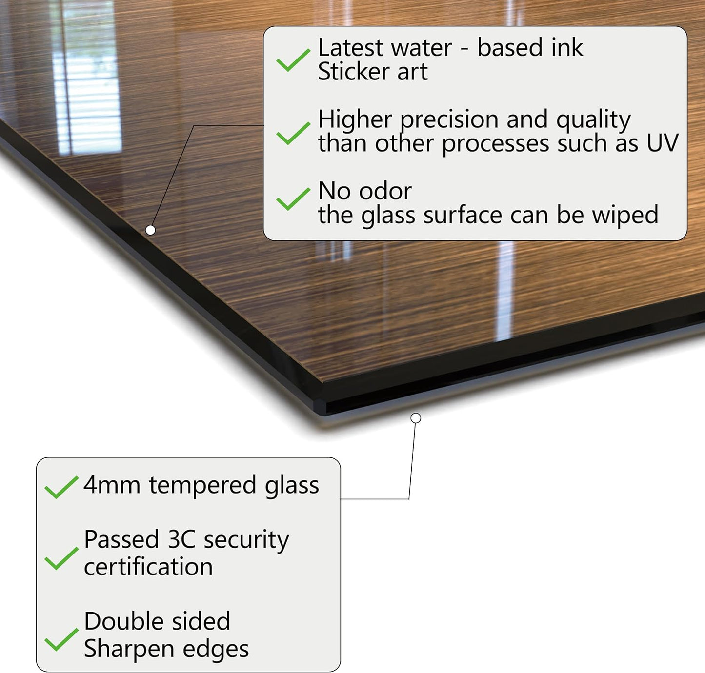 DAIFURONGE Tempered Glass Backsplash For Kitchen Behind Stove,Stove Backsplash Top Cover,Easy to Clean Glass Splashback, Sink Cover Splash Guard, Kitchen Wall Decor (30"x24"(76.2x60.96cm))