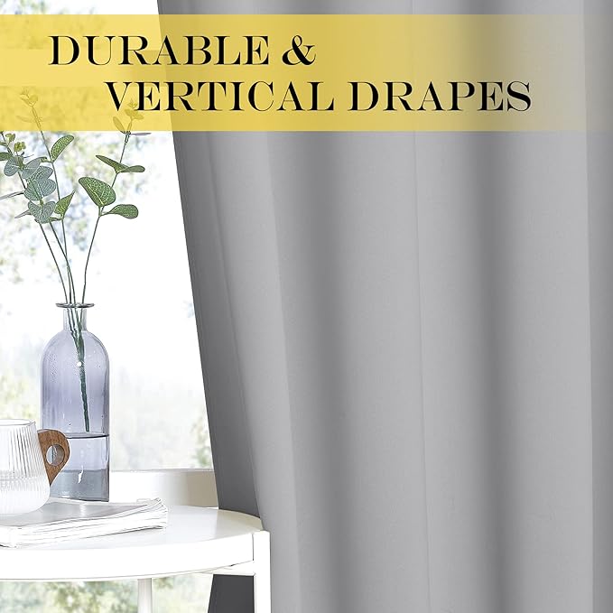 NICETOWN Blackout Curtains for Sliding Glass Door Room Divider Noise Reduce - Image 4