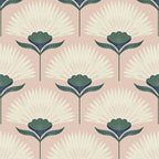 CiCiwind 17.3"×197" Pink Peel and Stick Wallpaper Floral Wall Paper Removable by CiCiwind
