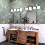 Laatse Green Floral Wallpaper Peel and Stick Bird Wallpaper 17.5" x 196.8" - Image 7