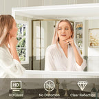 48x36 Inch White Bathroom Mirror - Image 5
