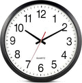 Bernhard Products Black Wall Clock Silent Non Ticking by BernhardProducts