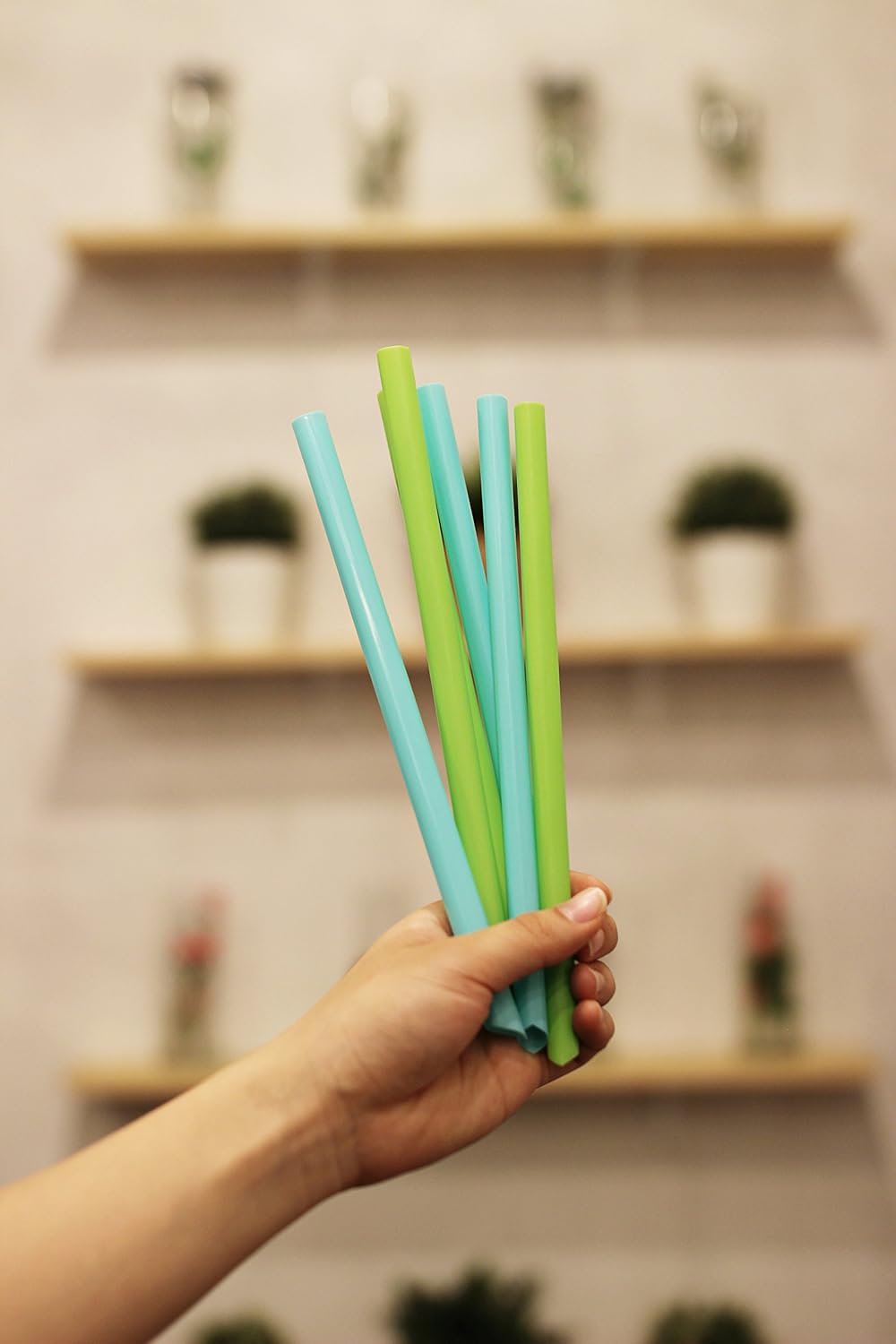 Karat [1,600 ct] 9" Boba Straws (10mm Diameter), Individually Wrapped, Assorted Solid Colors (C9060s)