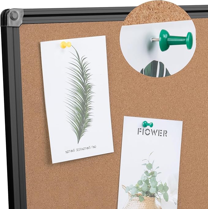 Extra Large Cork Bulletin Board 60" X 36", Foldable Notice Pin Board - Image 5
