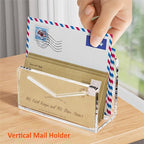 FUCDTEFC Acrylic Mail Holder, Vertical Envelope Mail Holder - Image 6