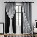 XiDi Curtains for Bedroom Decor, Rainbow Black 52/90/1 by Addsomecolortolife
