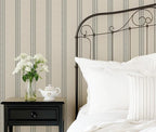 RollsRolla Modern Navy and White Striped Peel and Stick Wallpaper, French - Image 4