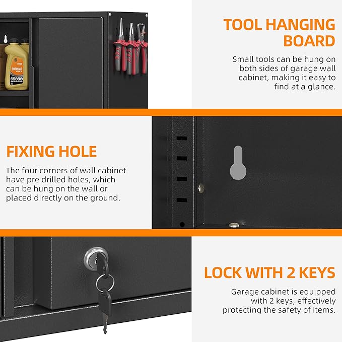Garage Wall Cabinet, Metal Wall Cabinets - Image 7