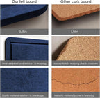 Lightomorrow Bulletin Board, 24 x 18 inches Felt Board Decorative Pin Board - Image 5