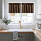 NICETOWN Brown Velvet Valance Curtains - Image 5