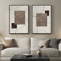 Framed Neutral Abstract Wall Art by MXART