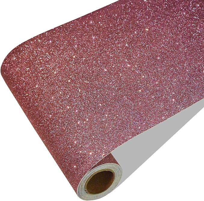 CRE8TIVE Rose Gold Wallpaper Border Peel and Stick Wall Border Fabric Glitter by CRE8TIVE