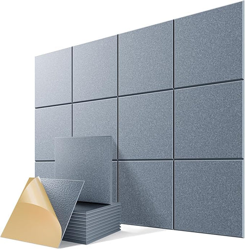 12 Pack Self-Adhesive Acoustic Panels, Soundproof Wall Panels by Lebenforce