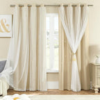 XiDi Curtains for Bedroom Decor Beige52/63/1 by Addsomecolortolife