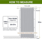 NICETOWN Room Divider Curtain, Sliding Door Curtain, Wide Width Thermal Drapes - Image 7
