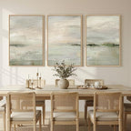 Large Framed Sage Green Abstract Landscape Wall Art - Image 4