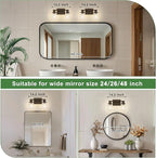 DORESshop 2-Light Black Bathroom Light Fixtures Over Mirror - Image 2