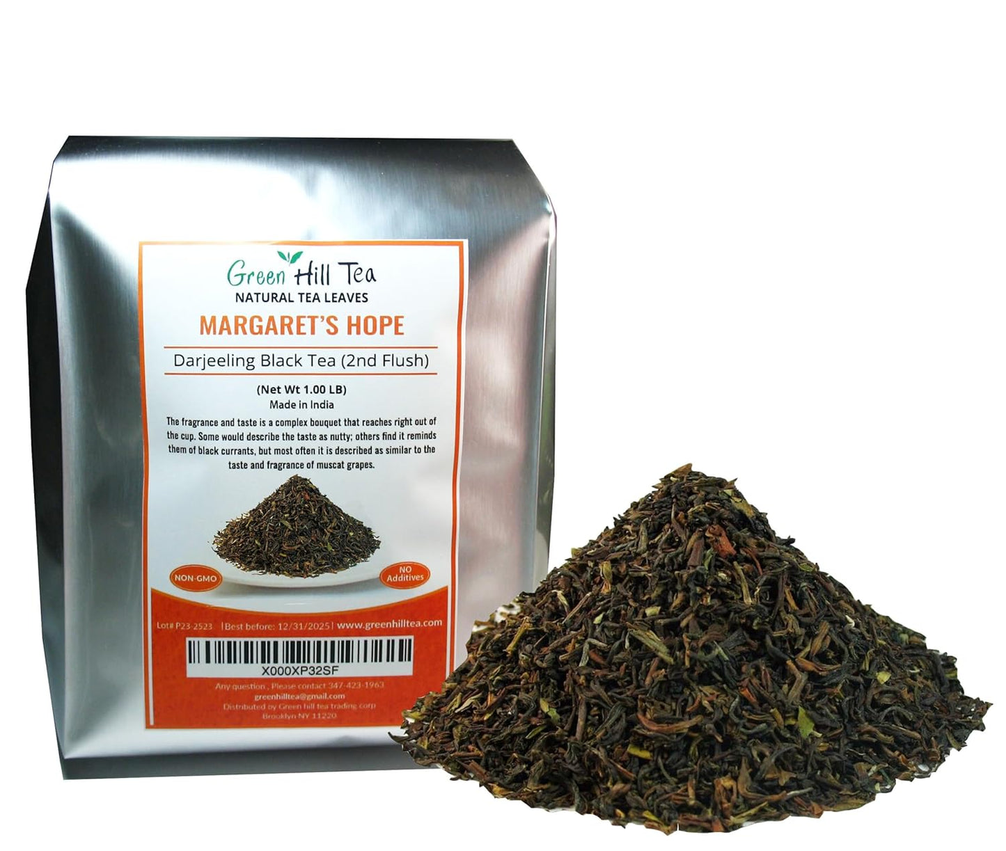 Margaret's Hope Darjeeling Tea, Darjeeling Tea made from the small-leaved Chinese variety of Camellia sinensis var. – 1 lb. Tea in Foil Bag.