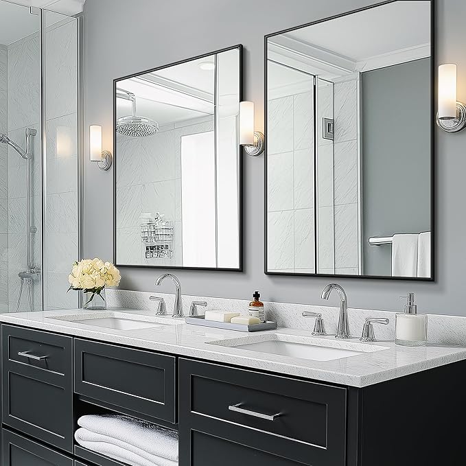 TRAHOME Bathroom Vanity Mirror for Wall, 2 Pack 36" x 24" Metal Framed - Image 8